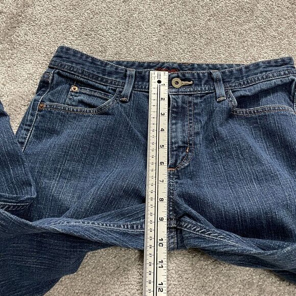 Eddie Bauer Classic Fit Denim Jeans Womens 31x29 Blue Dark Wash Straight Mid Rs - Picture 10 of 15